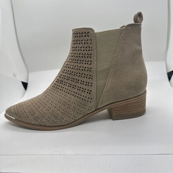 Marc Fisher Tan Brown Suede Point Toe High Heel Ankle Booties Women Sz 8.5M - Picture 9 of 12